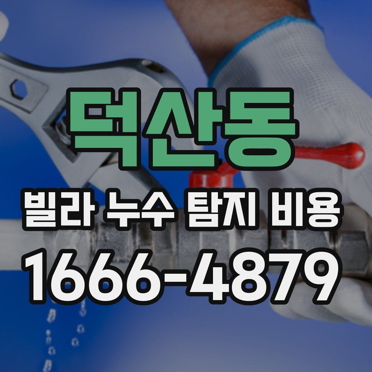 덕산동 빌라 누수 탐지 비용