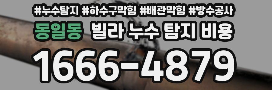 동일동 빌라 누수 탐지 비용