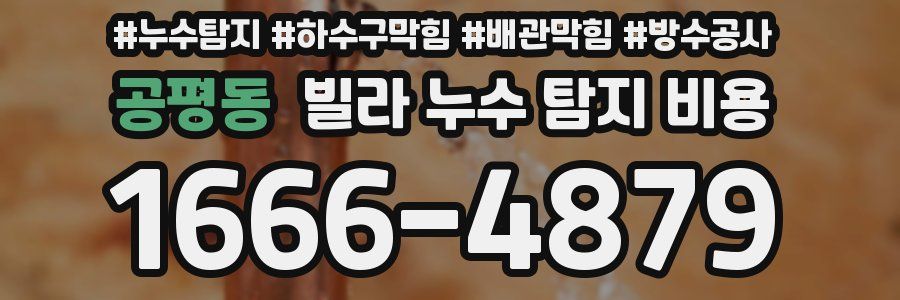 공평동 빌라 누수 탐지 비용
