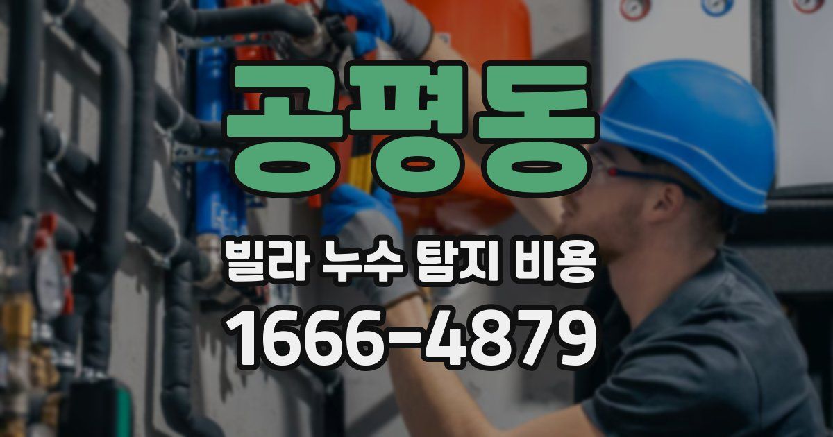 공평동 빌라 누수 탐지 비용