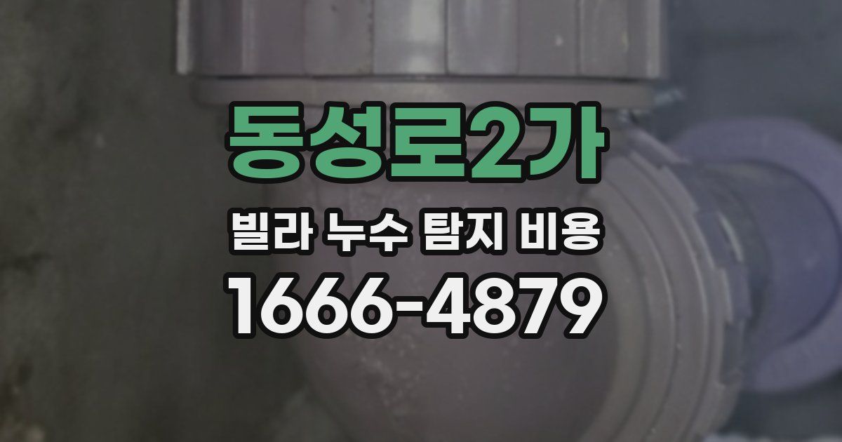 동성로2가 빌라 누수 탐지 비용
