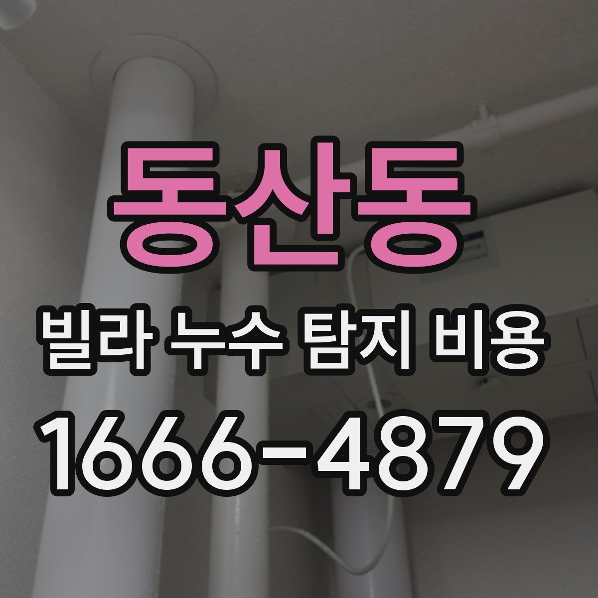 동산동 빌라 누수 탐지 비용
