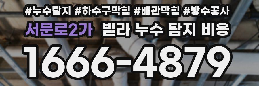 서문로2가 빌라 누수 탐지 비용