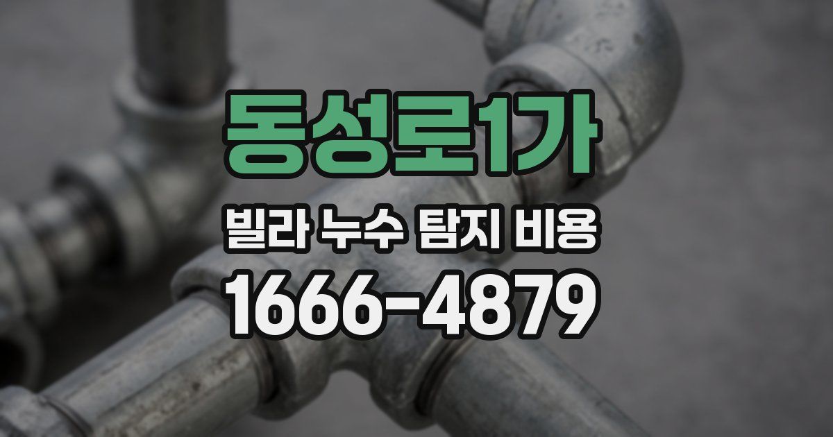 동성로1가 빌라 누수 탐지 비용