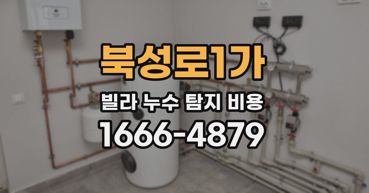 북성로1가 빌라 누수 탐지 비용