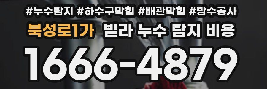 북성로1가 빌라 누수 탐지 비용