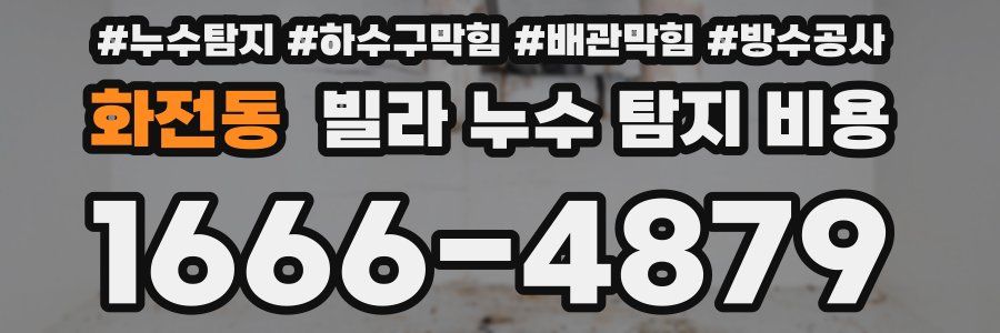 화전동 빌라 누수 탐지 비용
