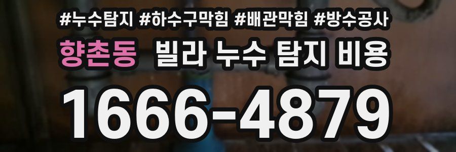 향촌동 빌라 누수 탐지 비용