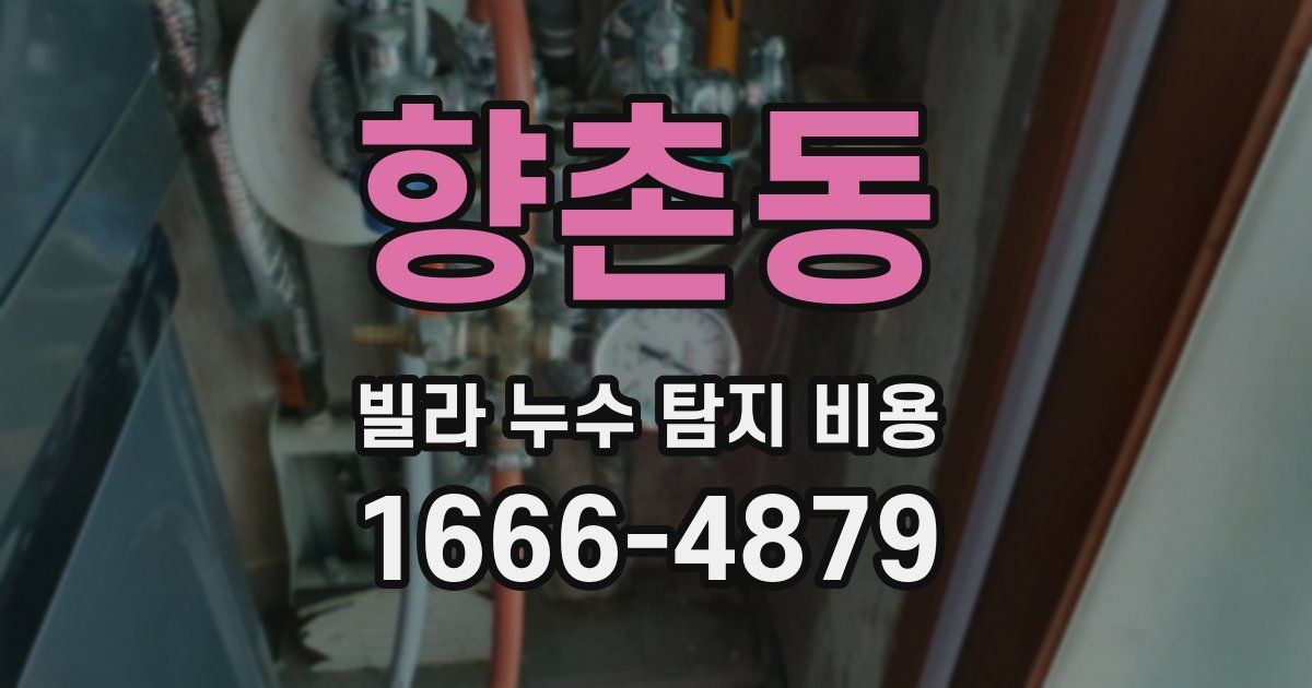 향촌동 빌라 누수 탐지 비용