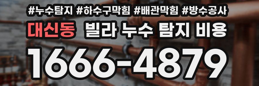 대신동 빌라 누수 탐지 비용