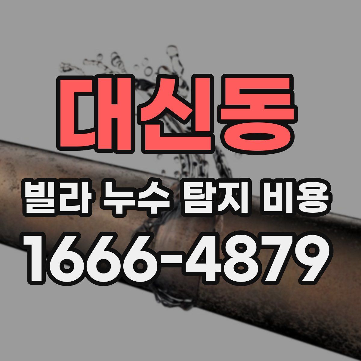 대신동 빌라 누수 탐지 비용