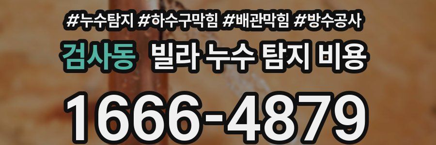 검사동 빌라 누수 탐지 비용