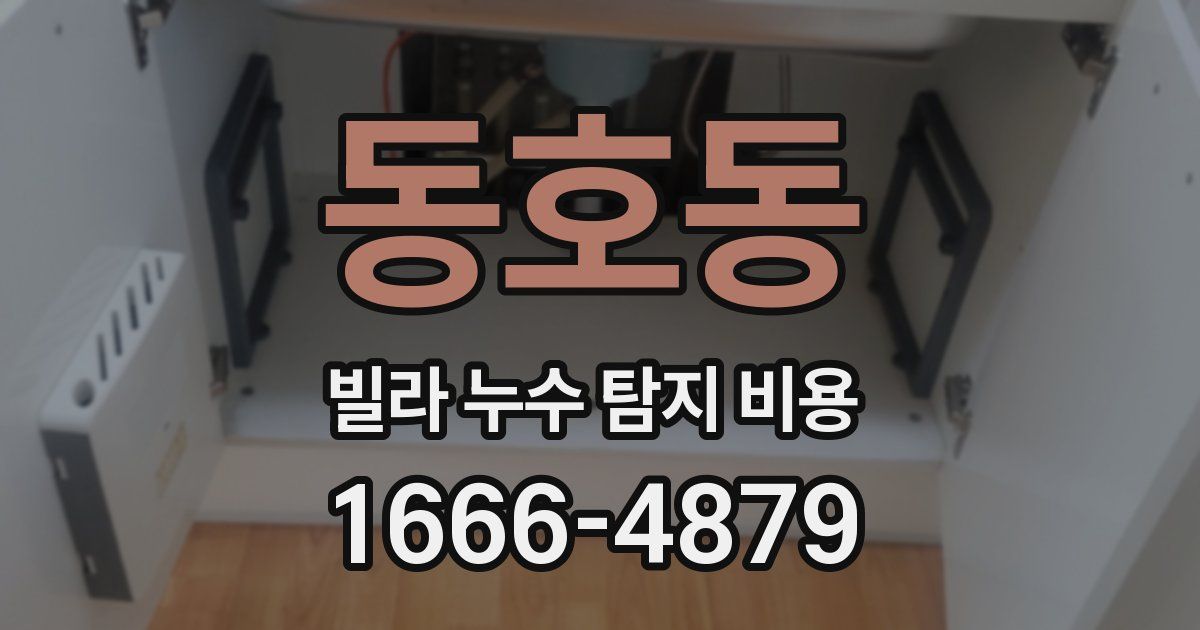 동호동 빌라 누수 탐지 비용