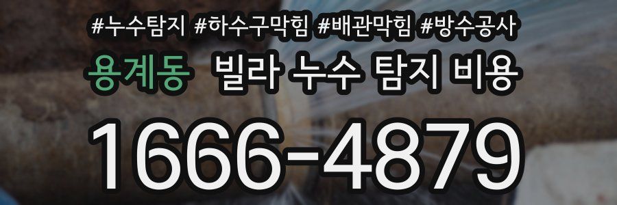 용계동 빌라 누수 탐지 비용