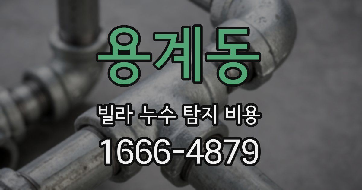 용계동 빌라 누수 탐지 비용