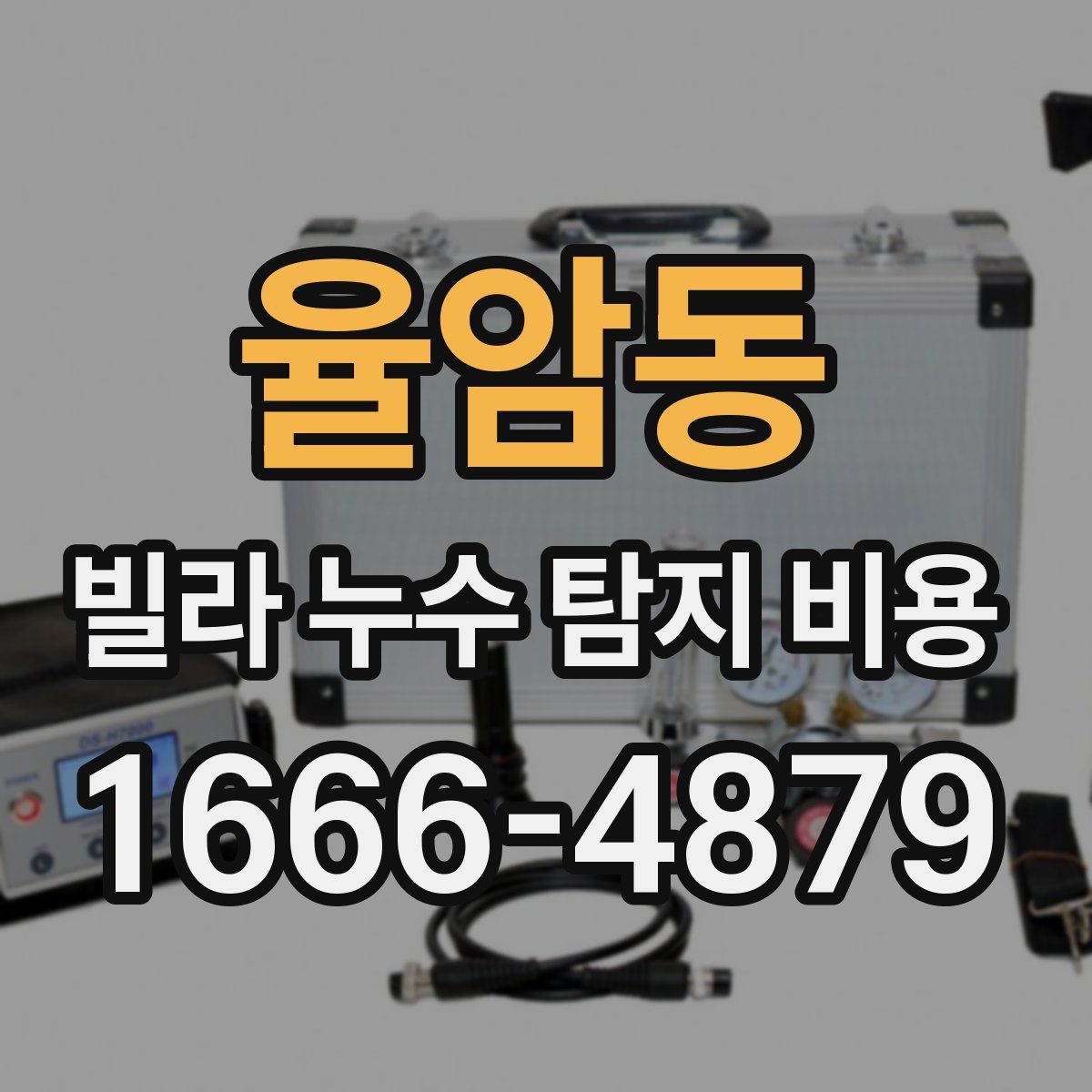율암동 빌라 누수 탐지 비용