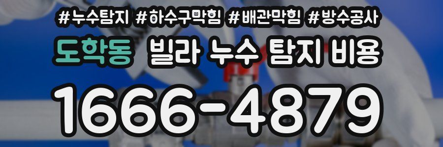 도학동 빌라 누수 탐지 비용