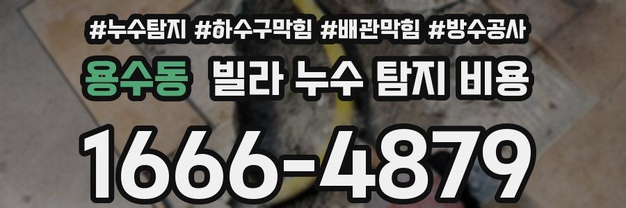 용수동 빌라 누수 탐지 비용