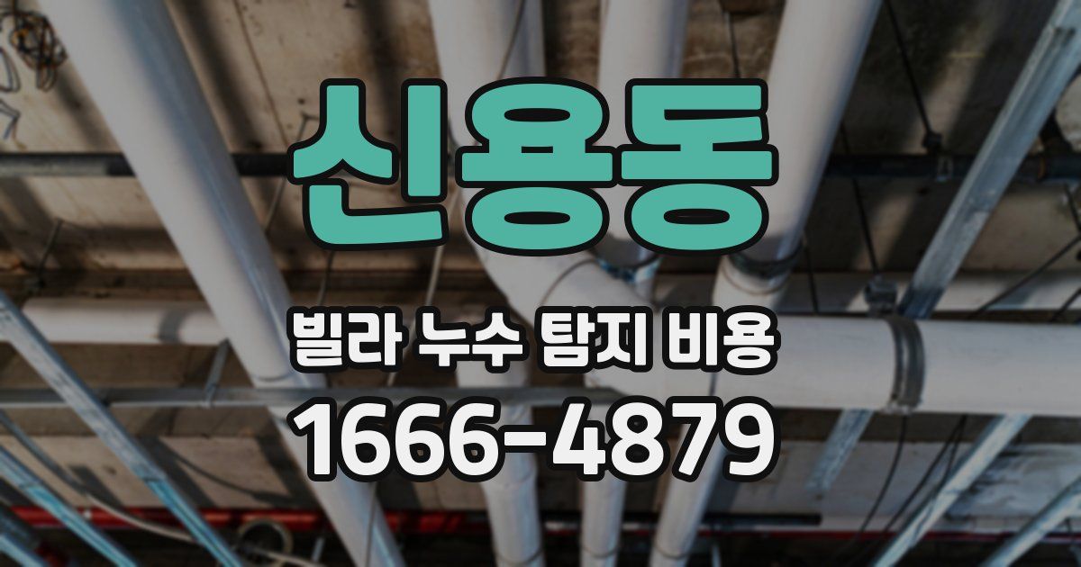 신용동 빌라 누수 탐지 비용