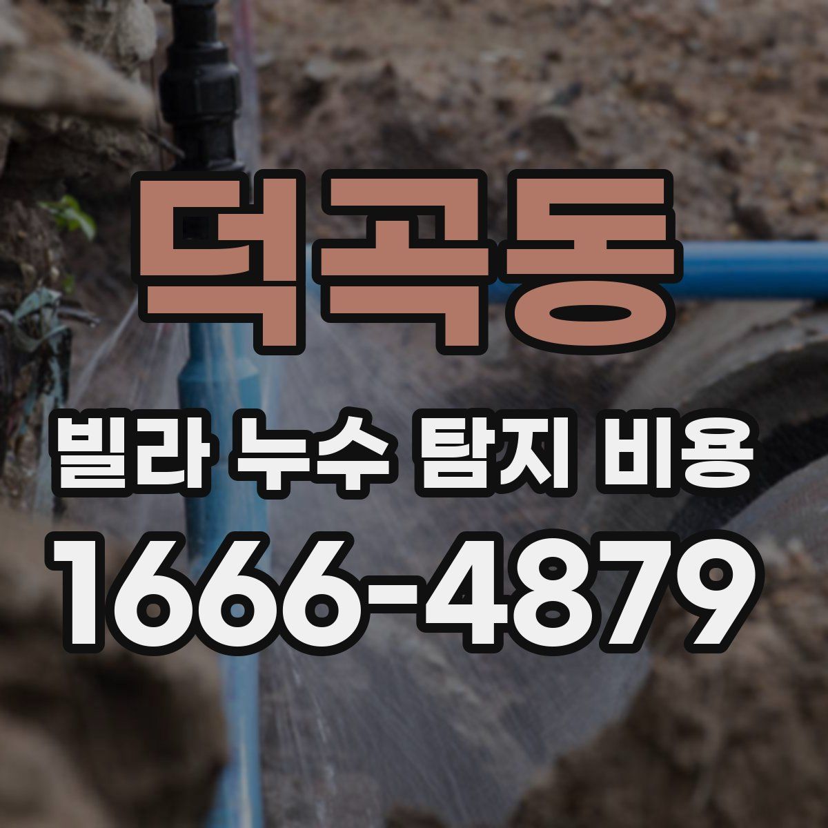 덕곡동 빌라 누수 탐지 비용