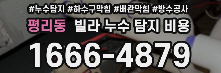 평리동 빌라 누수 탐지 비용