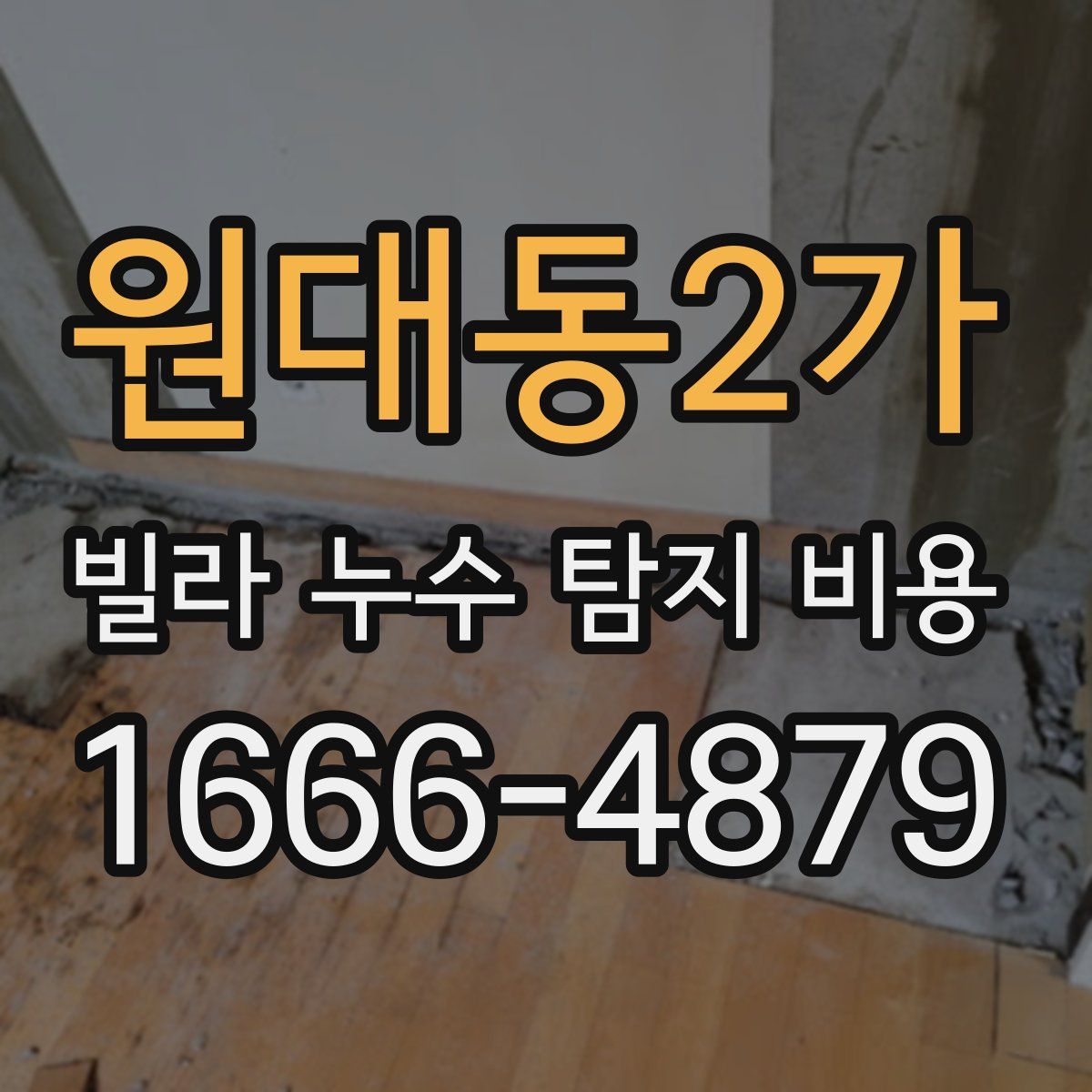 원대동2가 빌라 누수 탐지 비용