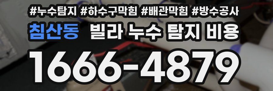 침산동 빌라 누수 탐지 비용