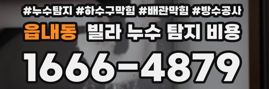 읍내동 빌라 누수 탐지 비용