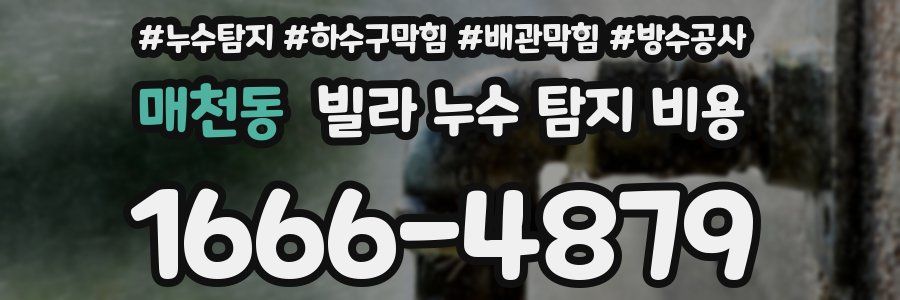 매천동 빌라 누수 탐지 비용