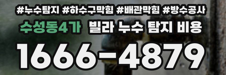 수성동4가 빌라 누수 탐지 비용