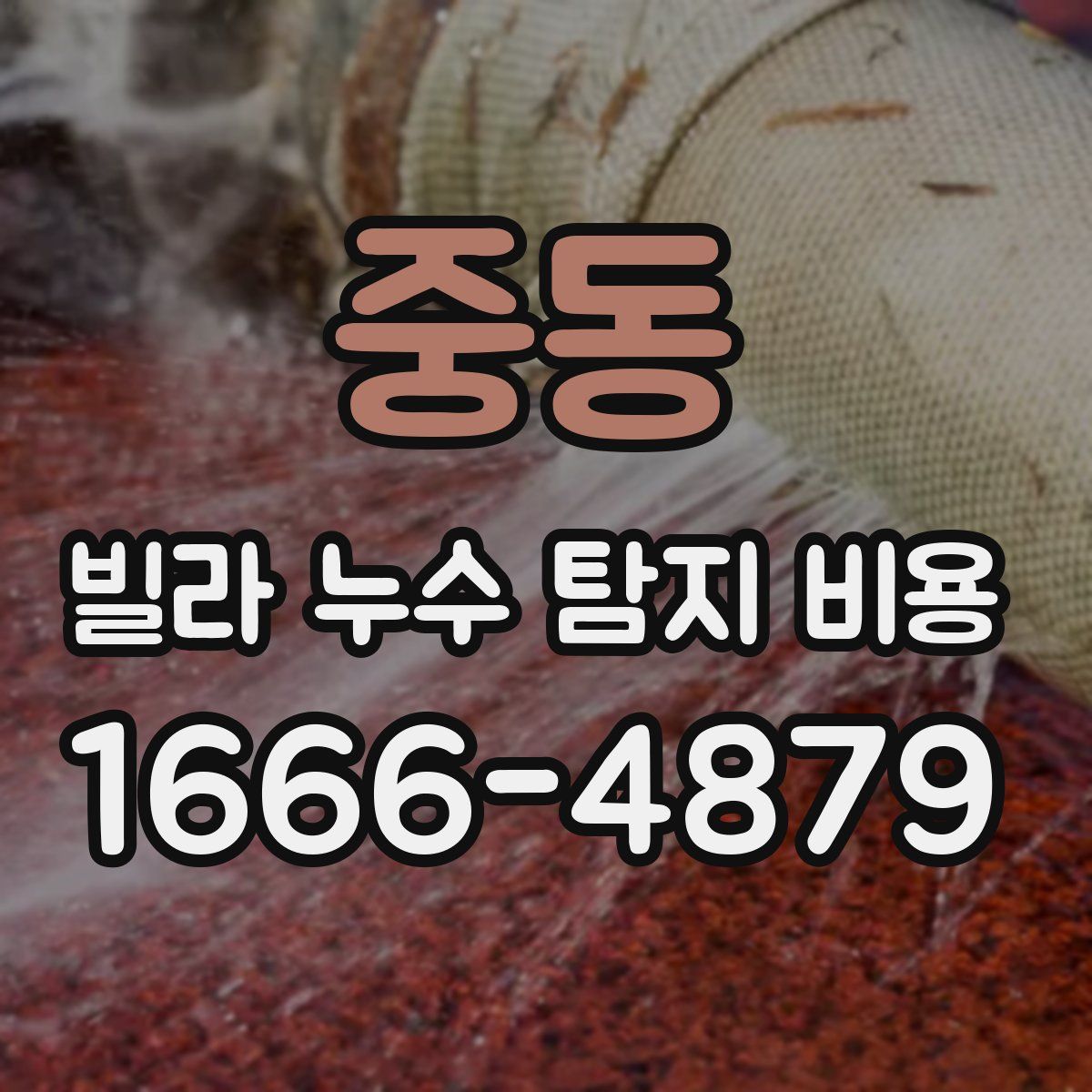 중동 빌라 누수 탐지 비용