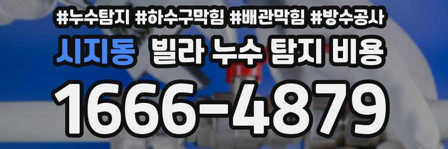 시지동 빌라 누수 탐지 비용