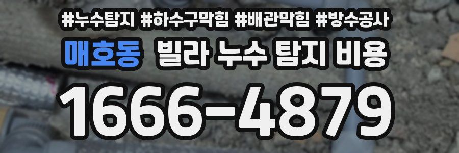 매호동 빌라 누수 탐지 비용