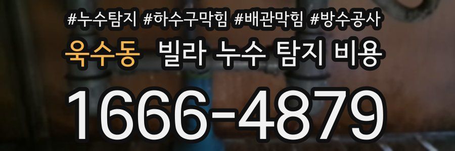 욱수동 빌라 누수 탐지 비용