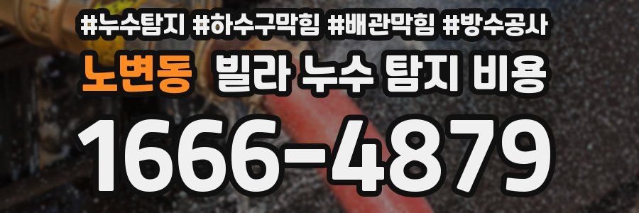노변동 빌라 누수 탐지 비용