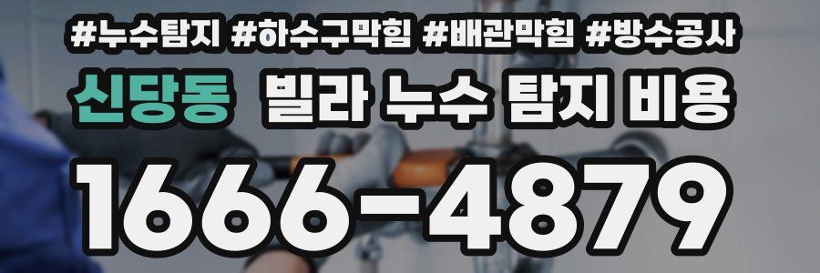 신당동 빌라 누수 탐지 비용