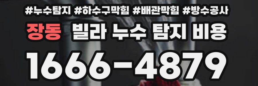 장동 빌라 누수 탐지 비용