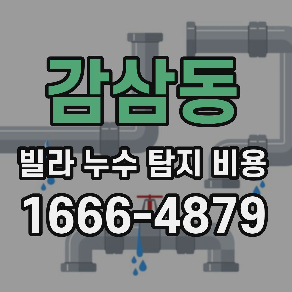 감삼동 빌라 누수 탐지 비용
