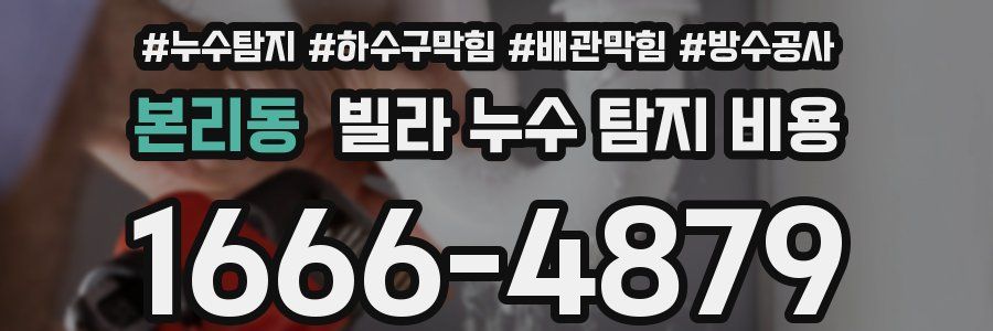 본리동 빌라 누수 탐지 비용
