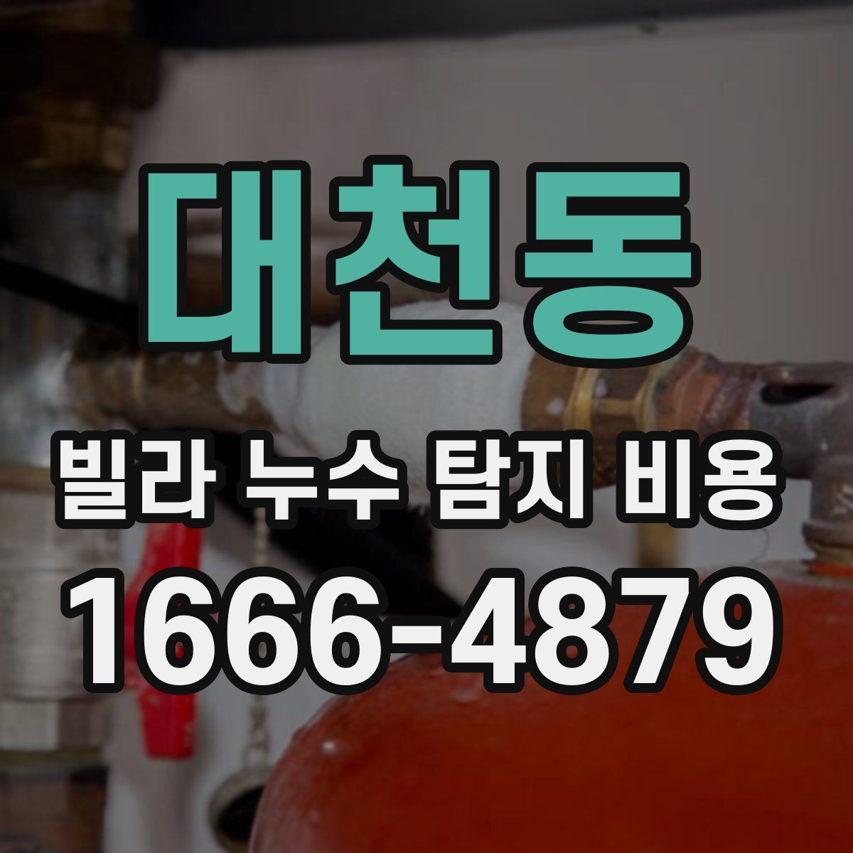 대천동 빌라 누수 탐지 비용