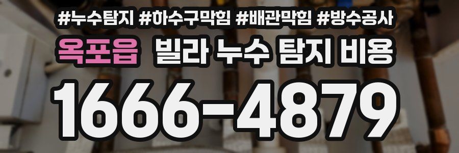 옥포읍 빌라 누수 탐지 비용