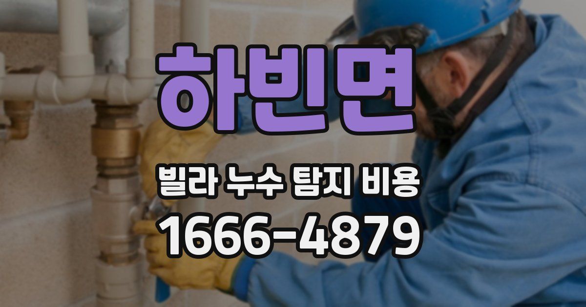 하빈면 빌라 누수 탐지 비용