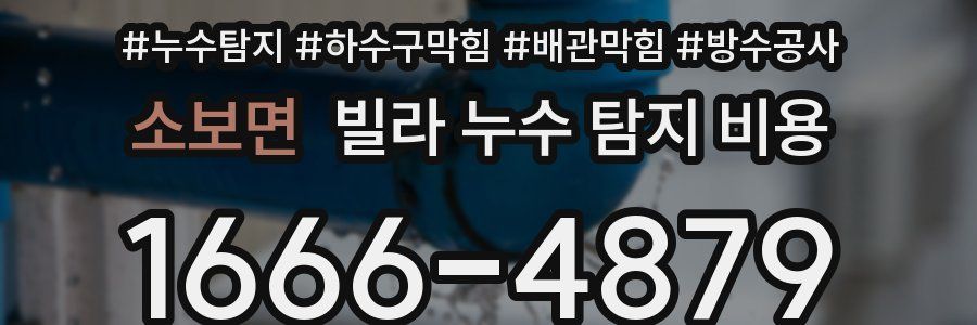 소보면 빌라 누수 탐지 비용