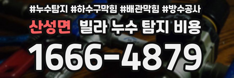 산성면 빌라 누수 탐지 비용