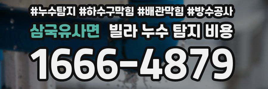 삼국유사면 빌라 누수 탐지 비용