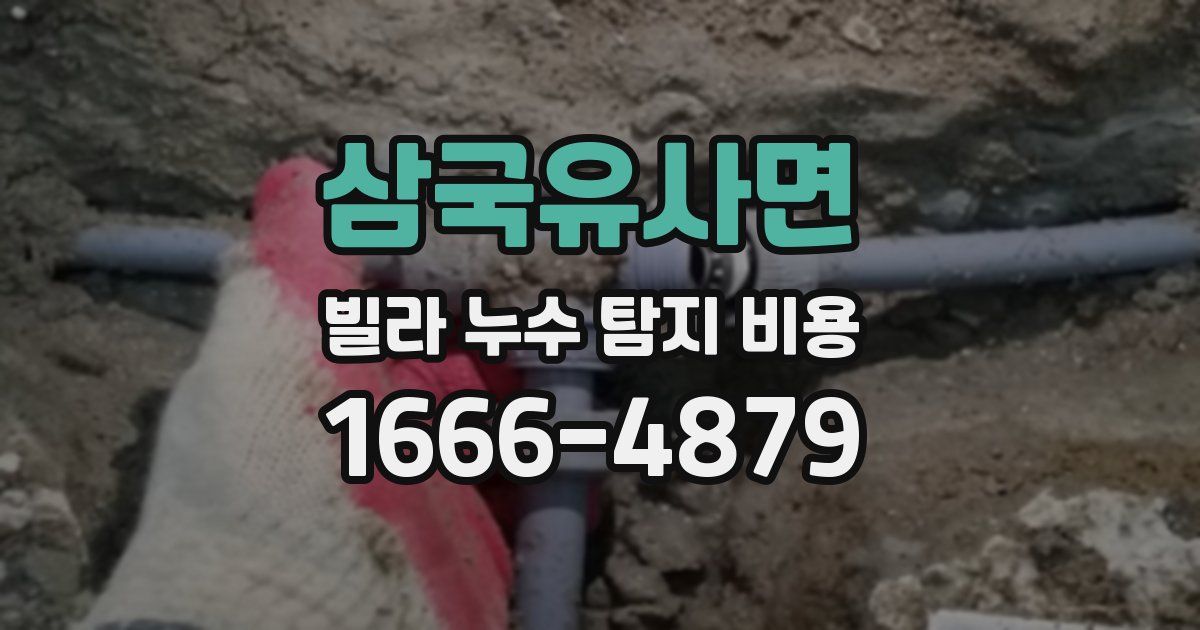 삼국유사면 빌라 누수 탐지 비용