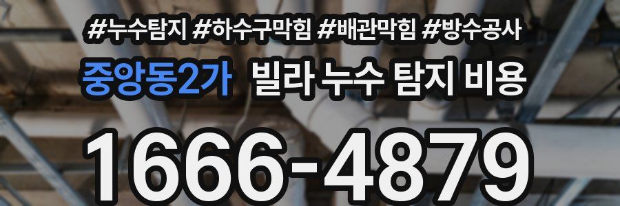 중앙동2가 빌라 누수 탐지 비용
