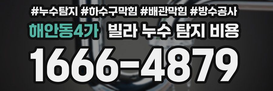 해안동4가 빌라 누수 탐지 비용