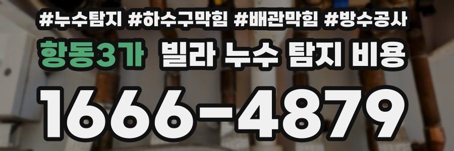 항동3가 빌라 누수 탐지 비용