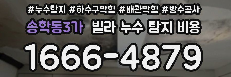 송학동3가 빌라 누수 탐지 비용